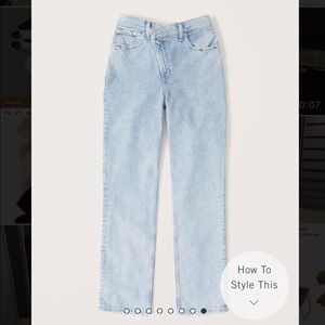 Abercrombie & Fitch Curve Love 90s Ultra High Rise Straight Jeans